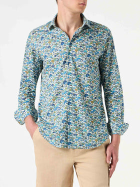 Man muslin cotton Sikelia shirt with mushroom print | Made with Liberty fabric - MC2 Saint Barth