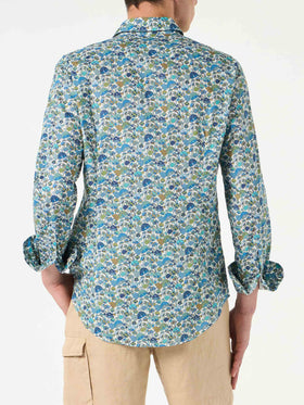 Man muslin cotton Sikelia shirt with mushroom print | Made with Liberty fabric - MC2 Saint Barth