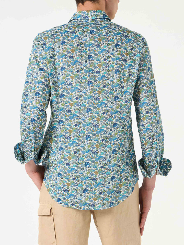 Man muslin cotton Sikelia shirt with mushroom print | Made with Liberty fabric - MC2 Saint Barth