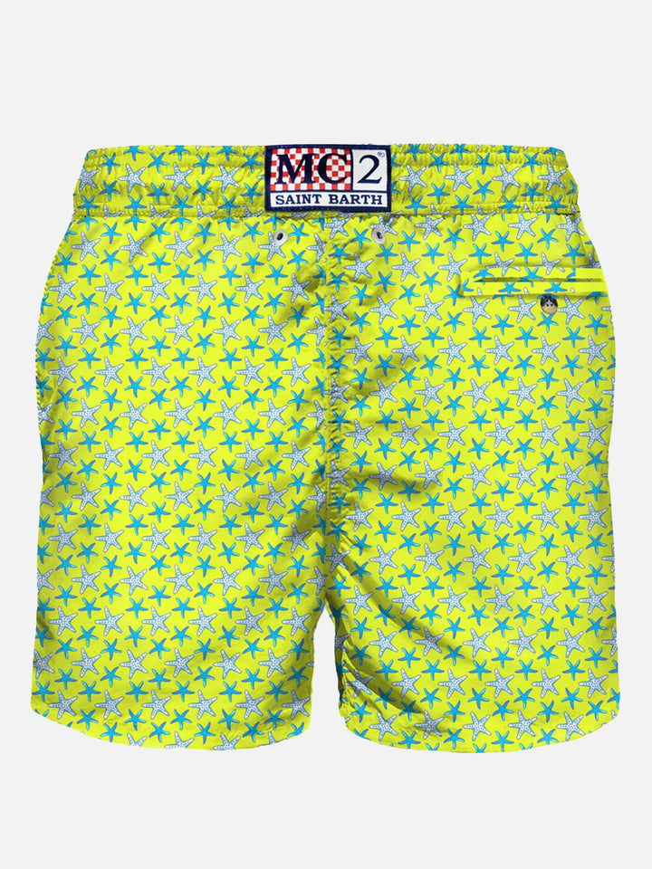 Light fabric man swim shorts starfish print - MC2 Saint Barth