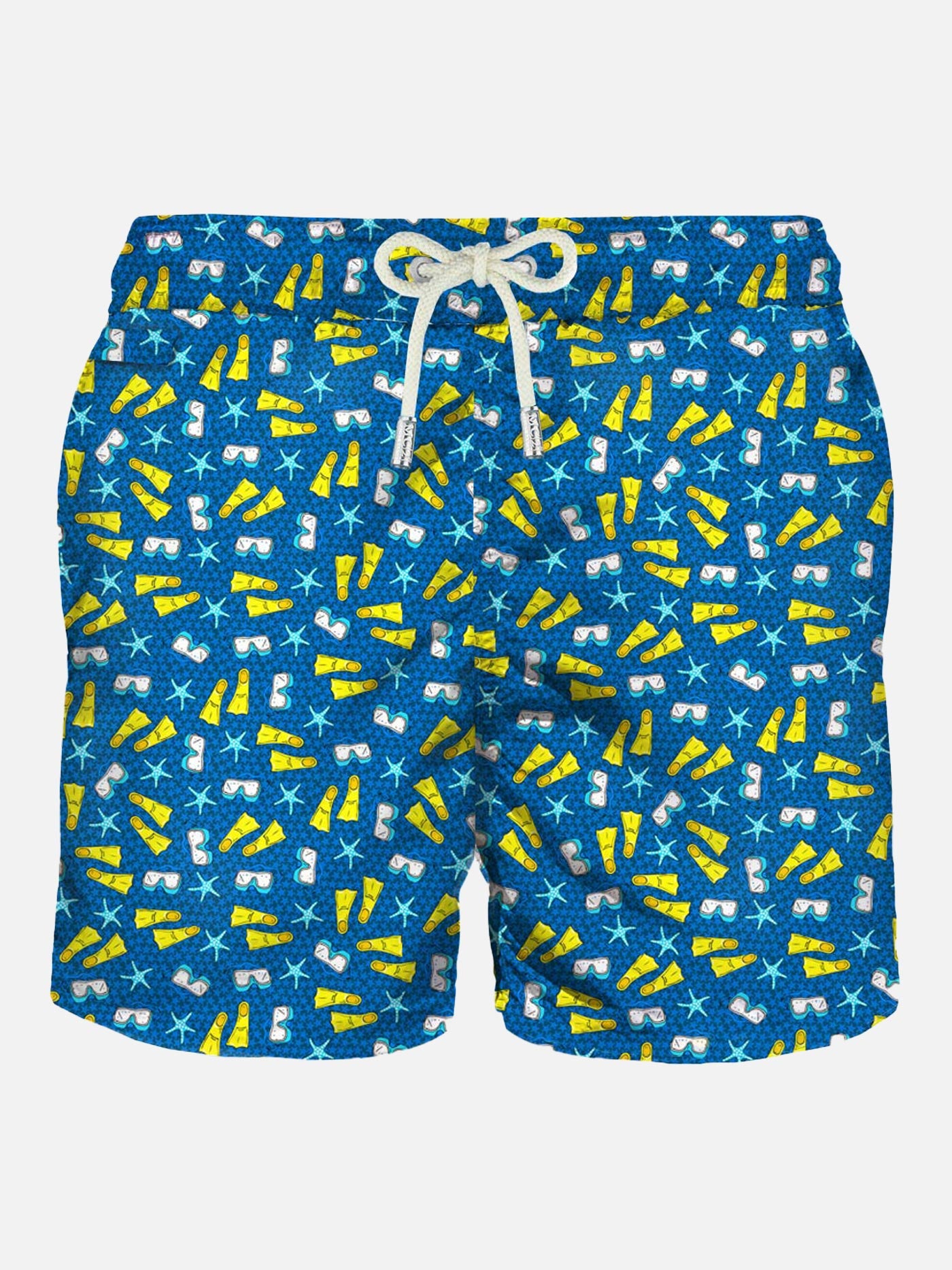 Light fabric man swim shorts snorkeling print - MC2 Saint Barth