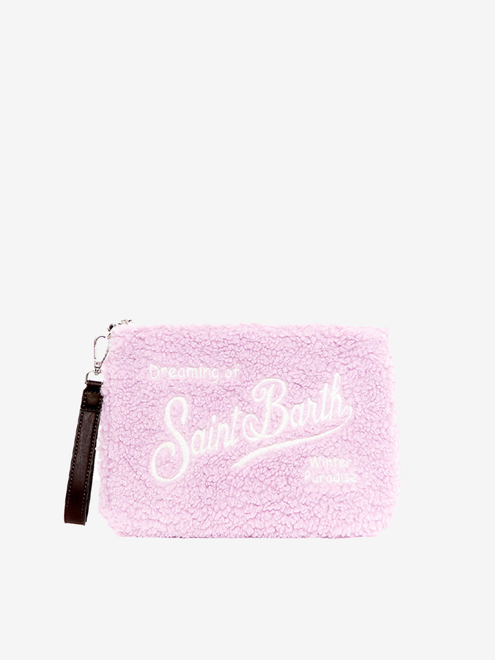 Pouch a tracolla Parisienne in sherpa lilla