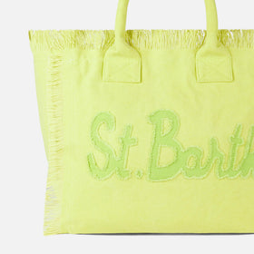Vanity light green canvas shoulder bag - MC2 Saint Barth