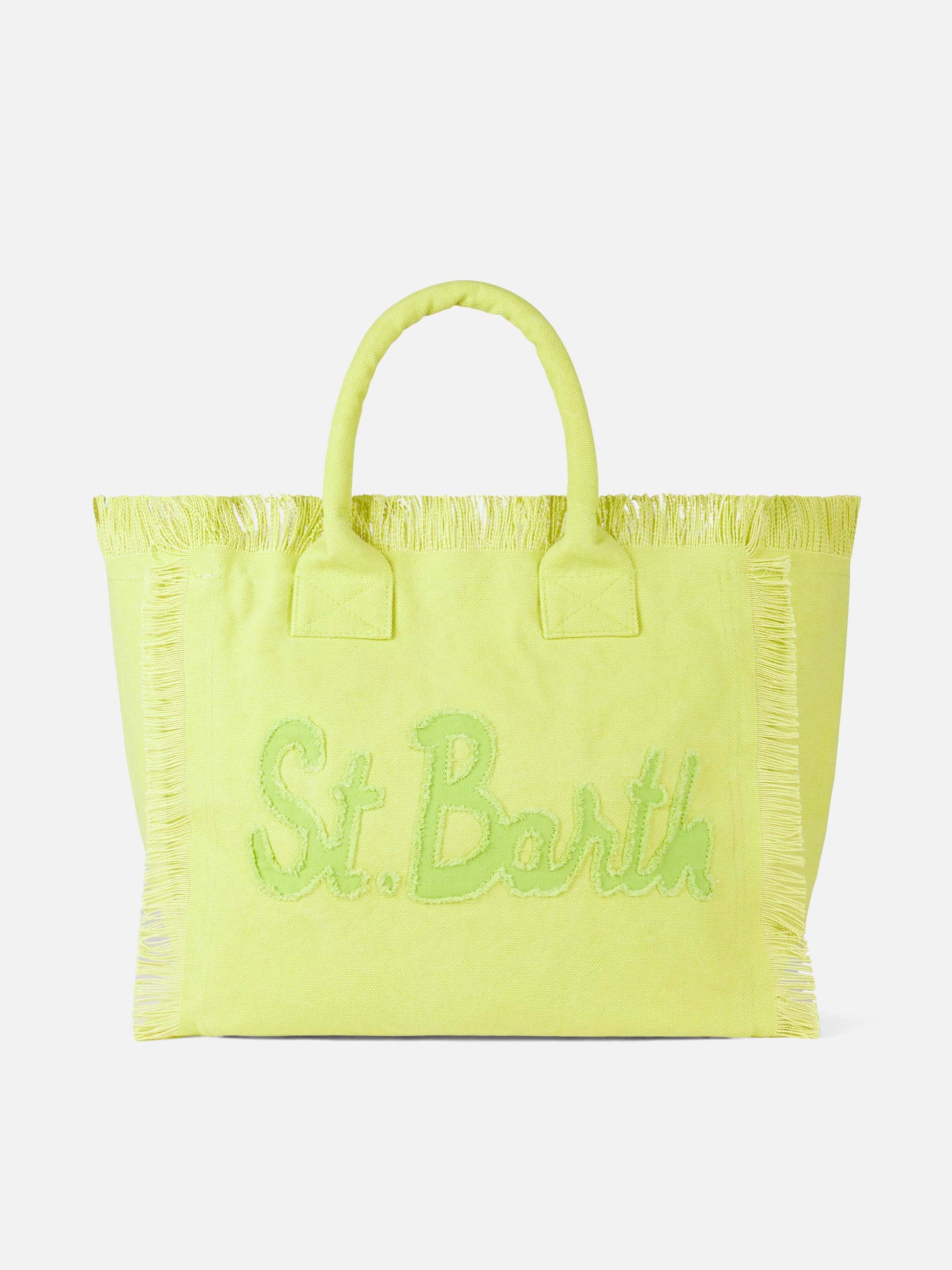 Vanity light green canvas shoulder bag - MC2 Saint Barth