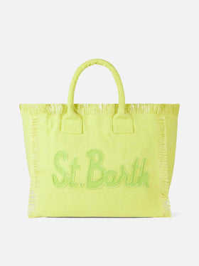Vanity light green canvas shoulder bag - MC2 Saint Barth