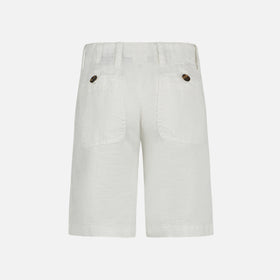 Boy white linen bermuda - MC2 Saint Barth