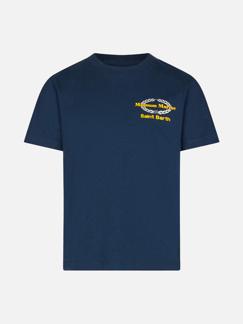 Boy cotton t-shirt with Magnum Marine print | MAGNUM MARINE SPECIAL EDITION - MC2 Saint Barth