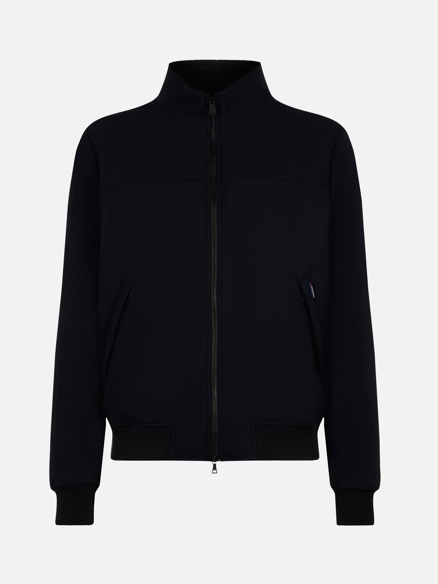 Man mid-weight black bomber jacket Traveler - MC2 Saint Barth