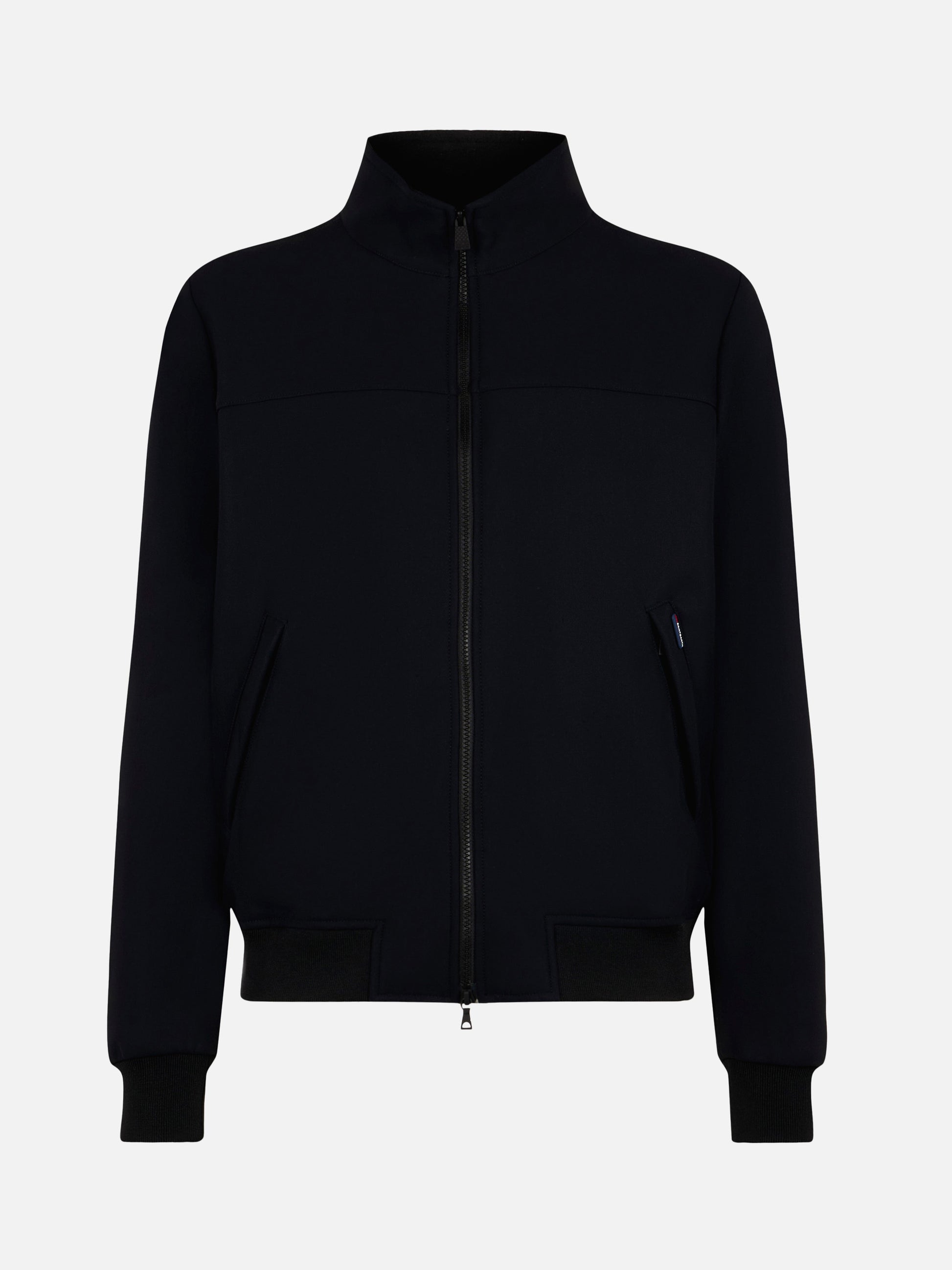 Man mid-weight black bomber jacket Traveler - MC2 Saint Barth