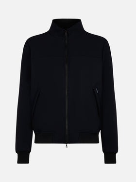 Man mid-weight black bomber jacket Traveler - MC2 Saint Barth