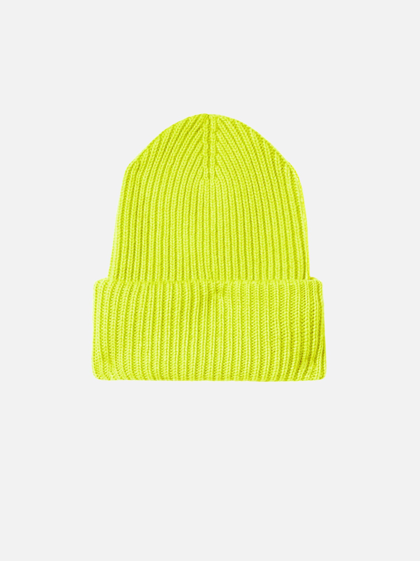 Man fluo yellow knit beanie - MC2 Saint Barth