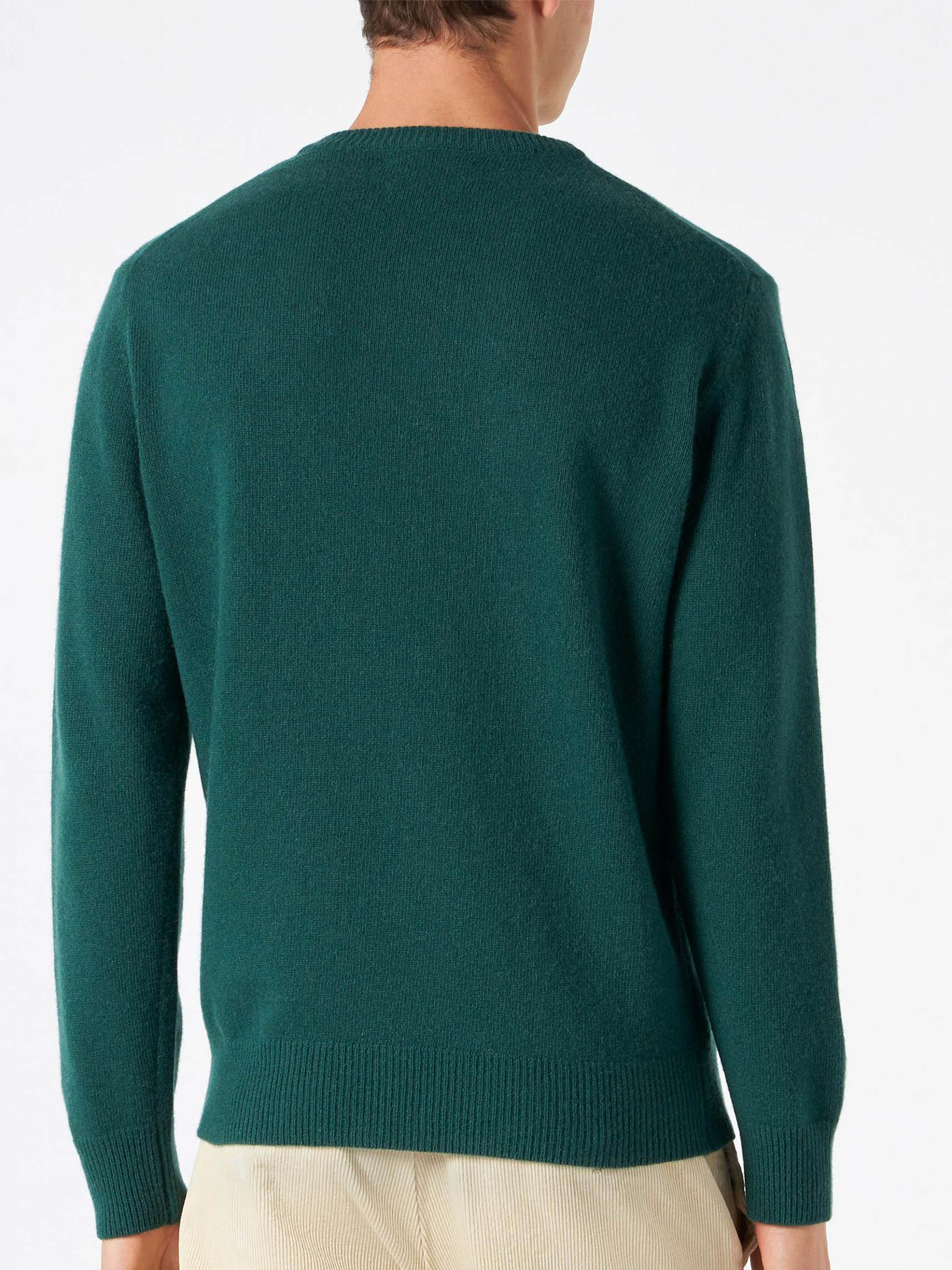 Man green sweater with Snoopy print | SNOOPY - PEANUTS™ SPECIAL EDITION - MC2 Saint Barth