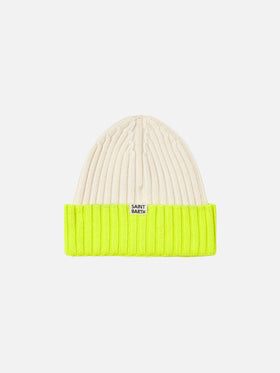 Man knit beanie with Apres ski embroidery - MC2 Saint Barth