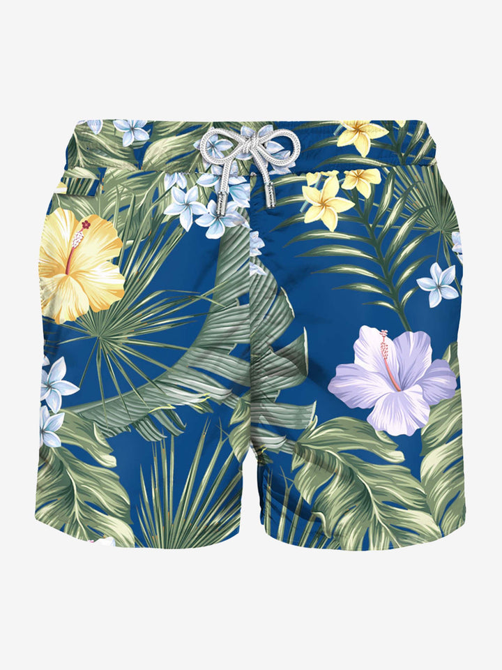 Light fabric man swim shorts tropical print - MC2 Saint Barth