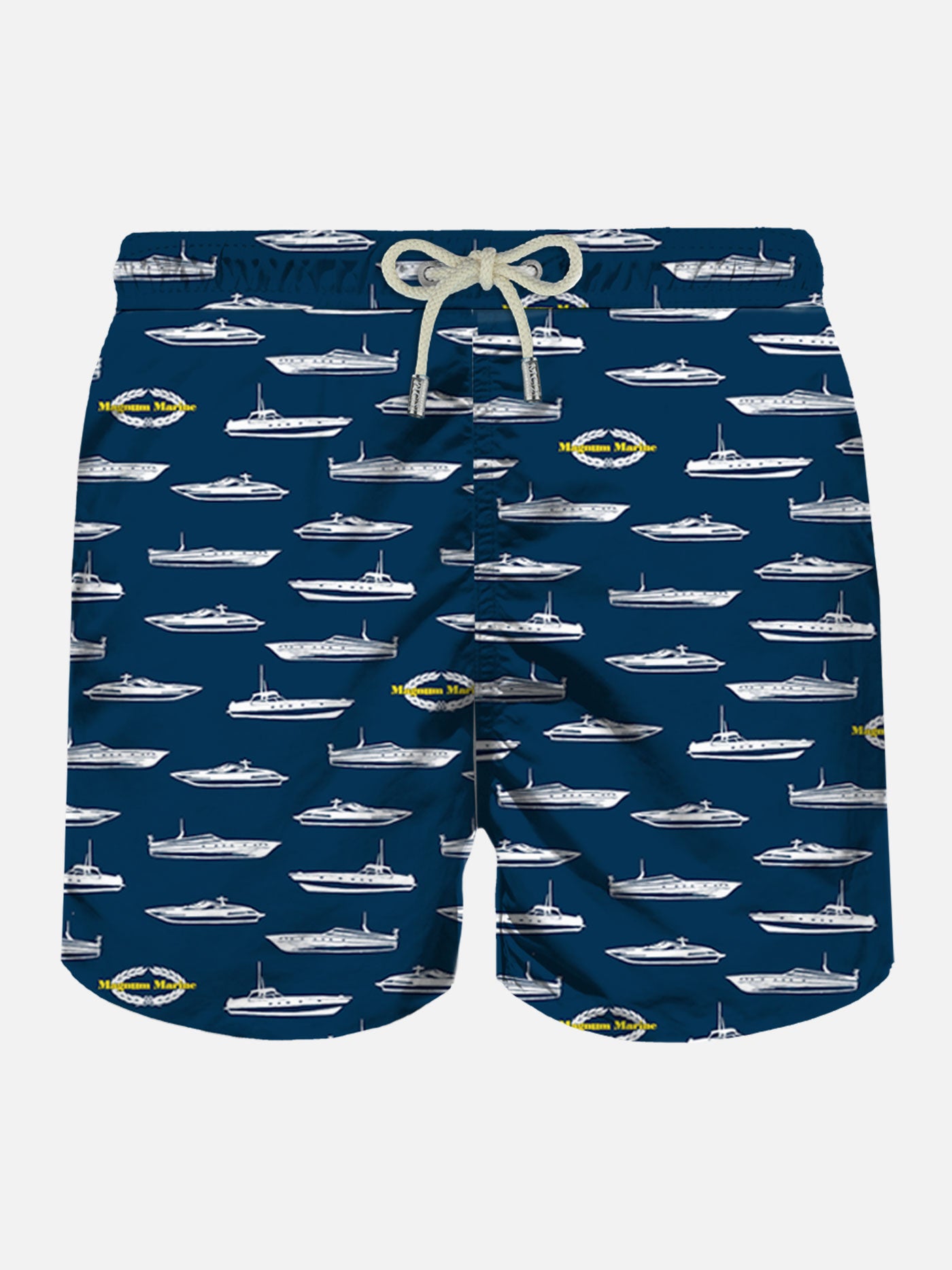 Man light fabric swim shorts with Magnum Marine print | MAGNUM MARINE SPECIAL EDITION - MC2 Saint Barth