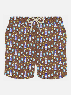 Man light fabric swim shorts with tequila print - MC2 Saint Barth