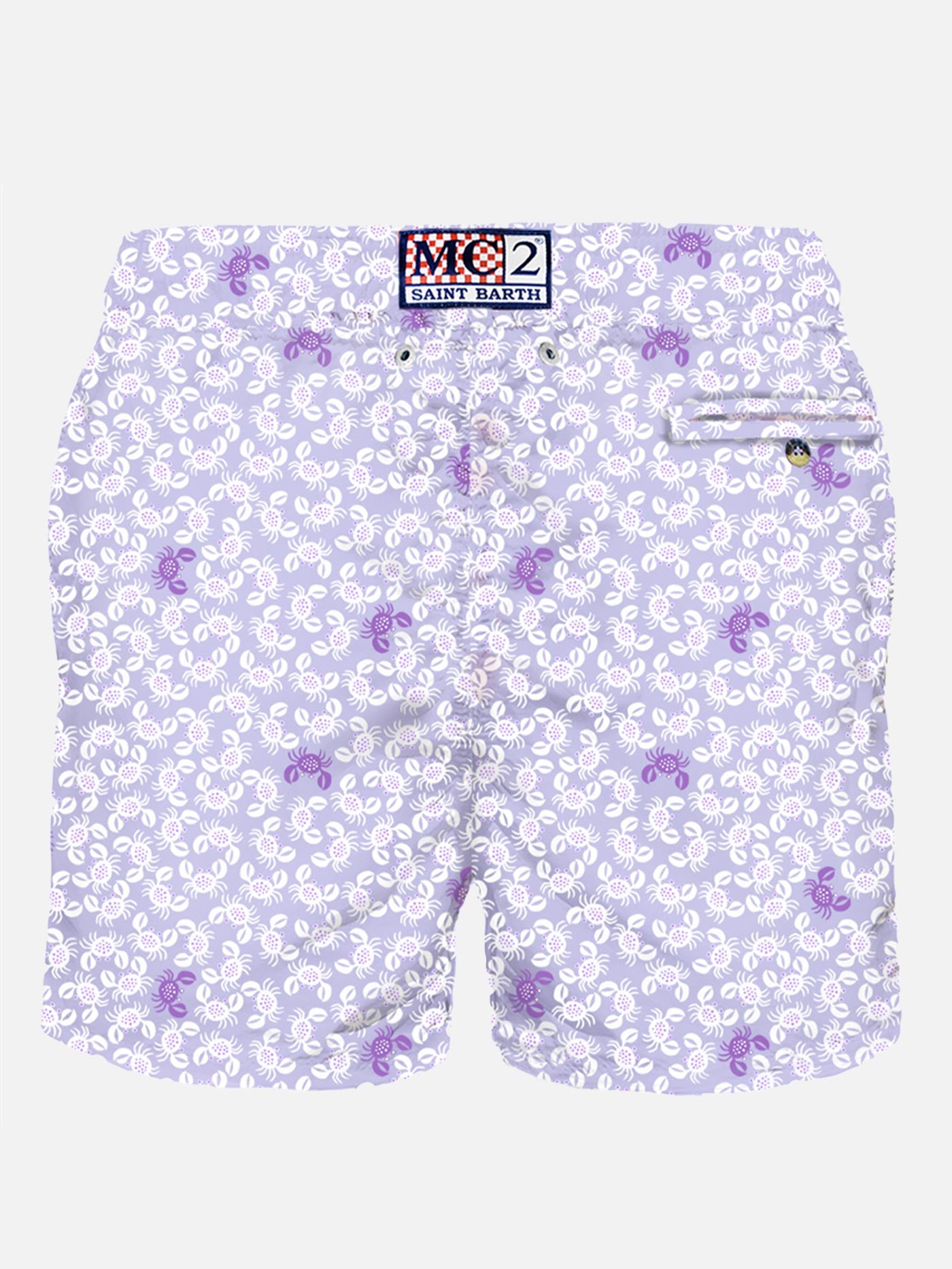 Man light fabric swim shorts with crab print - MC2 Saint Barth