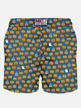 Light fabric man swim shorts Halloween print - MC2 Saint Barth