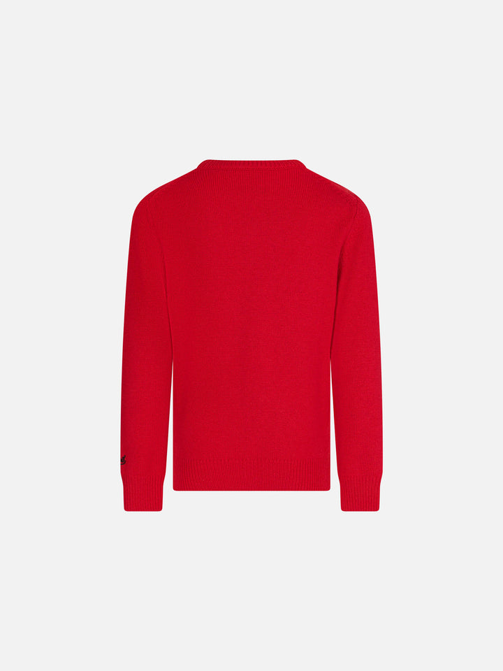 Kid crewneck sweater with Christmas Snoopy print | SNOOPY - PEANUTS™ SPECIAL EDITION - MC2 Saint Barth