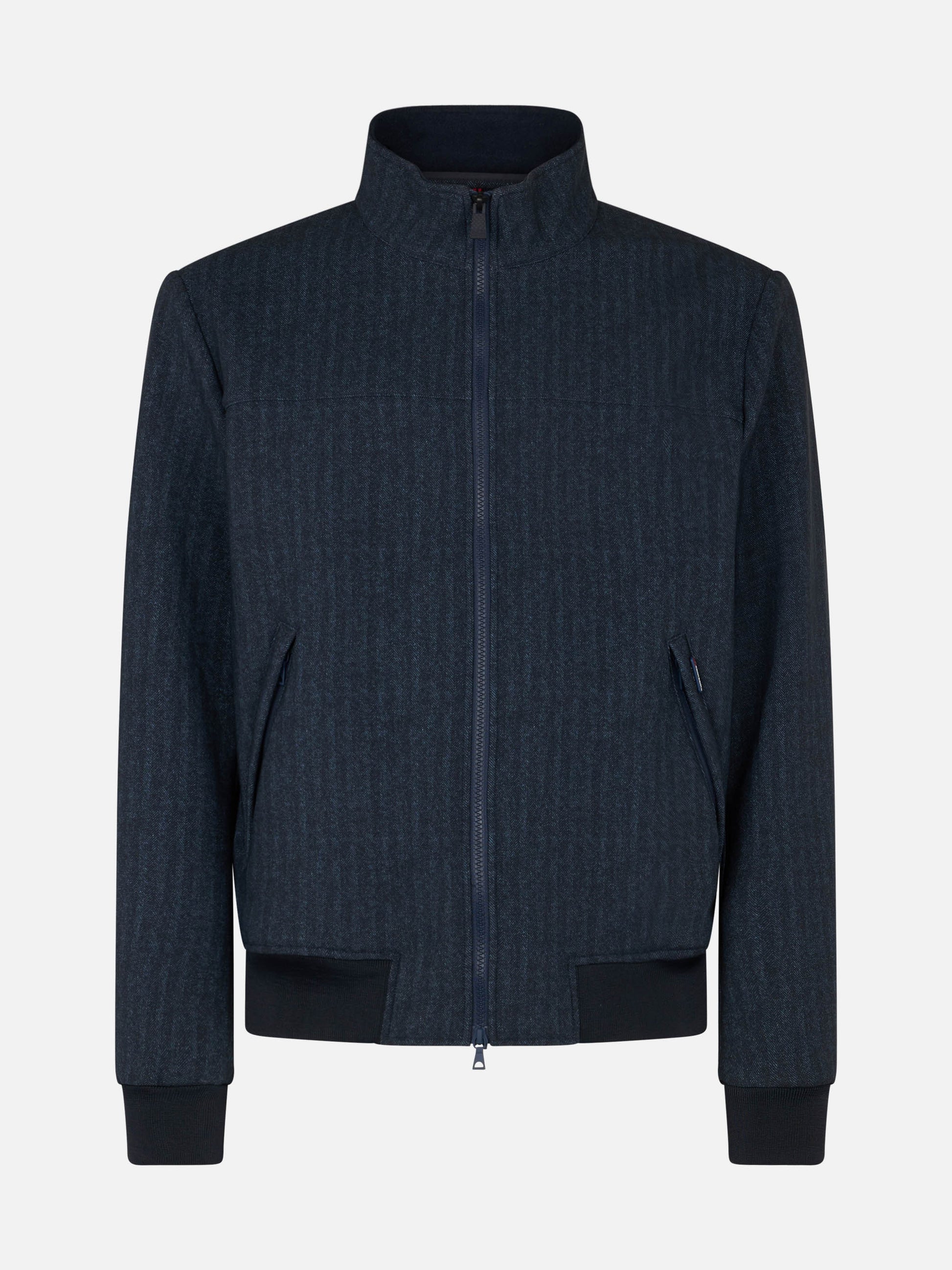Man mid-weight herringbone bomber jacket Traveler - MC2 Saint Barth