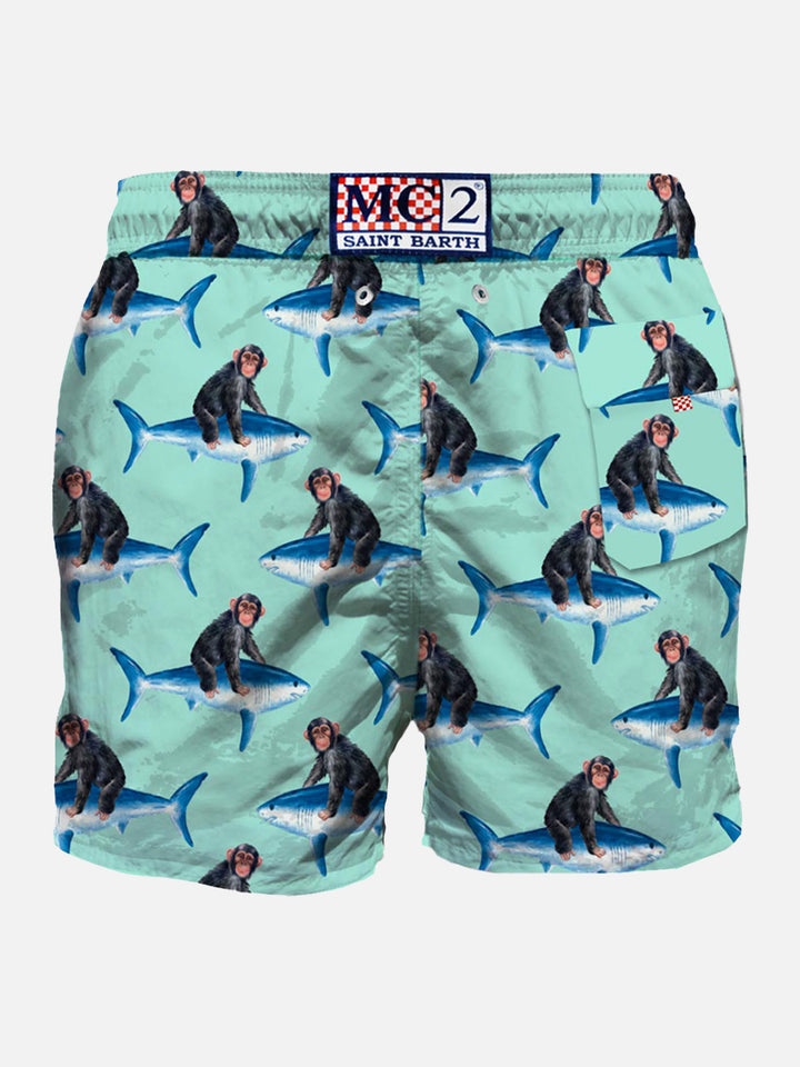 Monkey riding mid-length swim shorts - MC2 Saint Barth