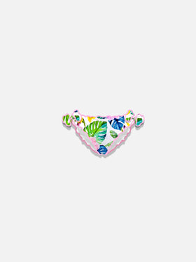 Girl swim briefs tropical print - MC2 Saint Barth