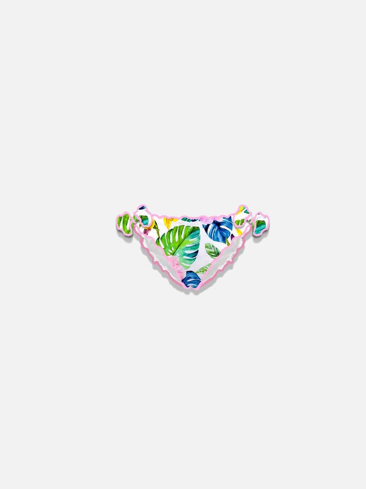 Girl swim briefs tropical print - MC2 Saint Barth