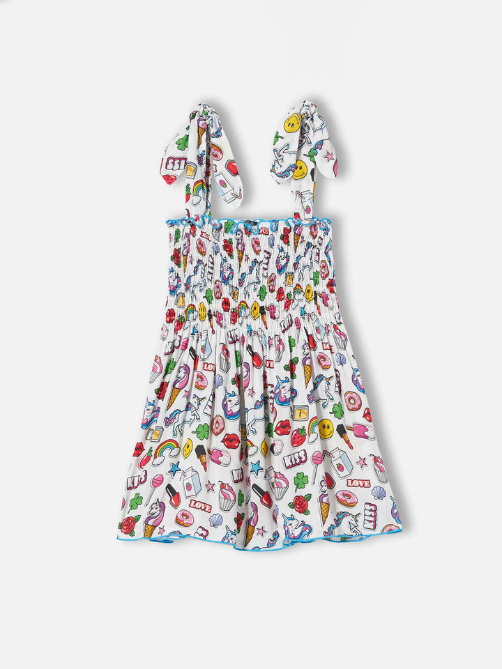 Cotton dress Lola with magic pop print - MC2 Saint Barth