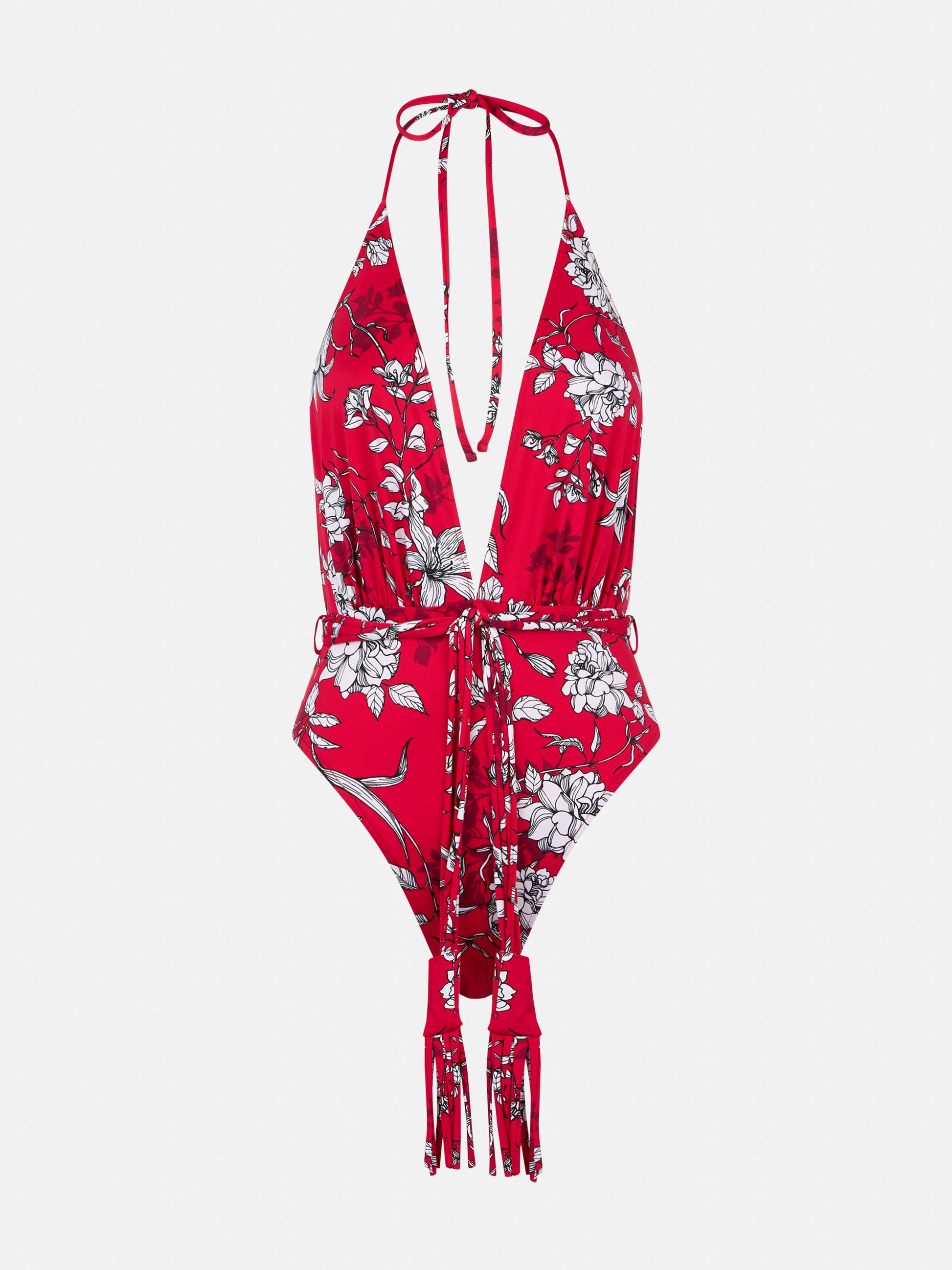 White flower print one piece - MC2 Saint Barth