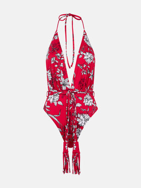 White flower print one piece - MC2 Saint Barth