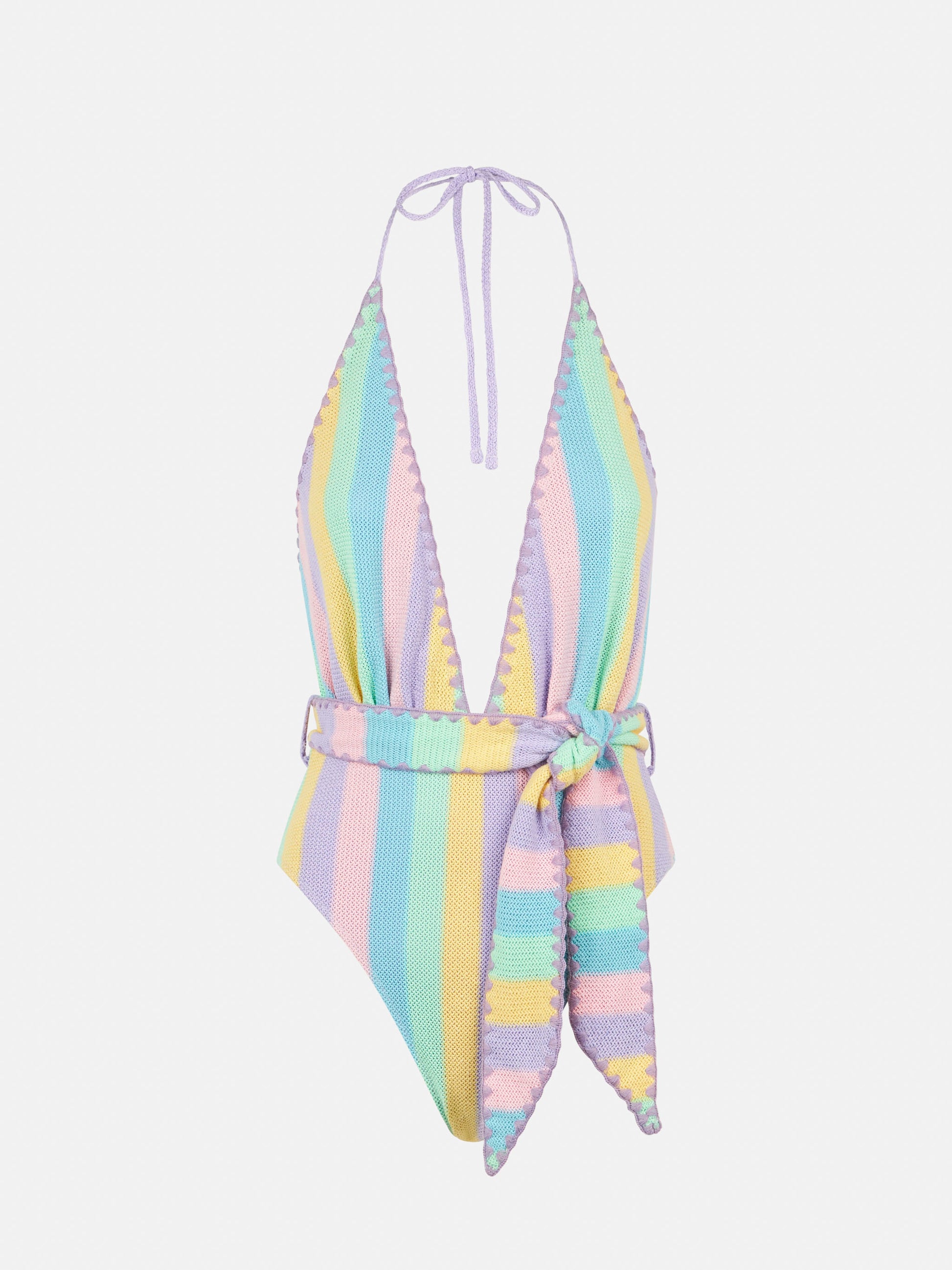 One-piece swimsuit Axelle in pastel colors crochet - MC2 Saint Barth