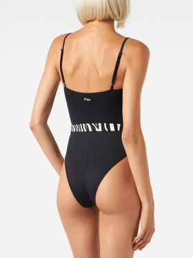Zebra sash black one piece or body - MC2 Saint Barth