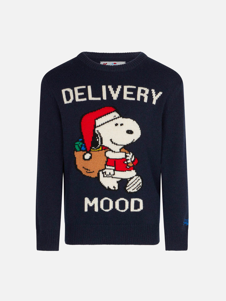 Boy crewneck sweater with Christmas Snoopy print | PEANUTS™ SPECIAL EDITION - MC2 Saint Barth