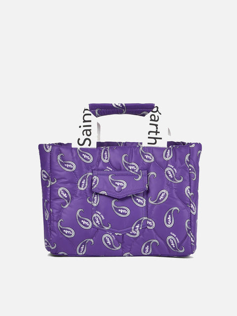 Puffer handbag with paisley print - MC2 Saint Barth