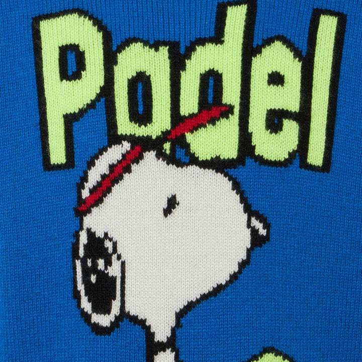 Boy crewneck sweater with Snoopy padel jacquard | SNOOPY - PEANUTS™ SPECIAL EDITION - MC2 Saint Barth