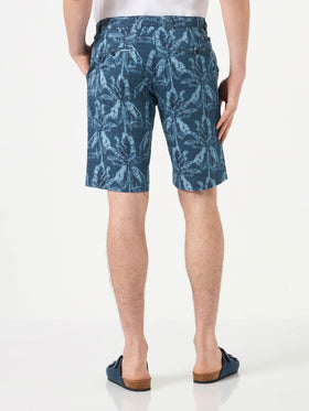 Man cotton bermuda with palm print - MC2 Saint Barth