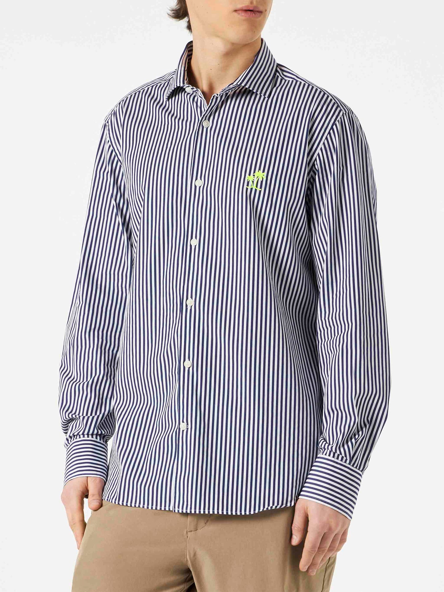 Man striped cotton Pamplona shirt - MC2 Saint Barth