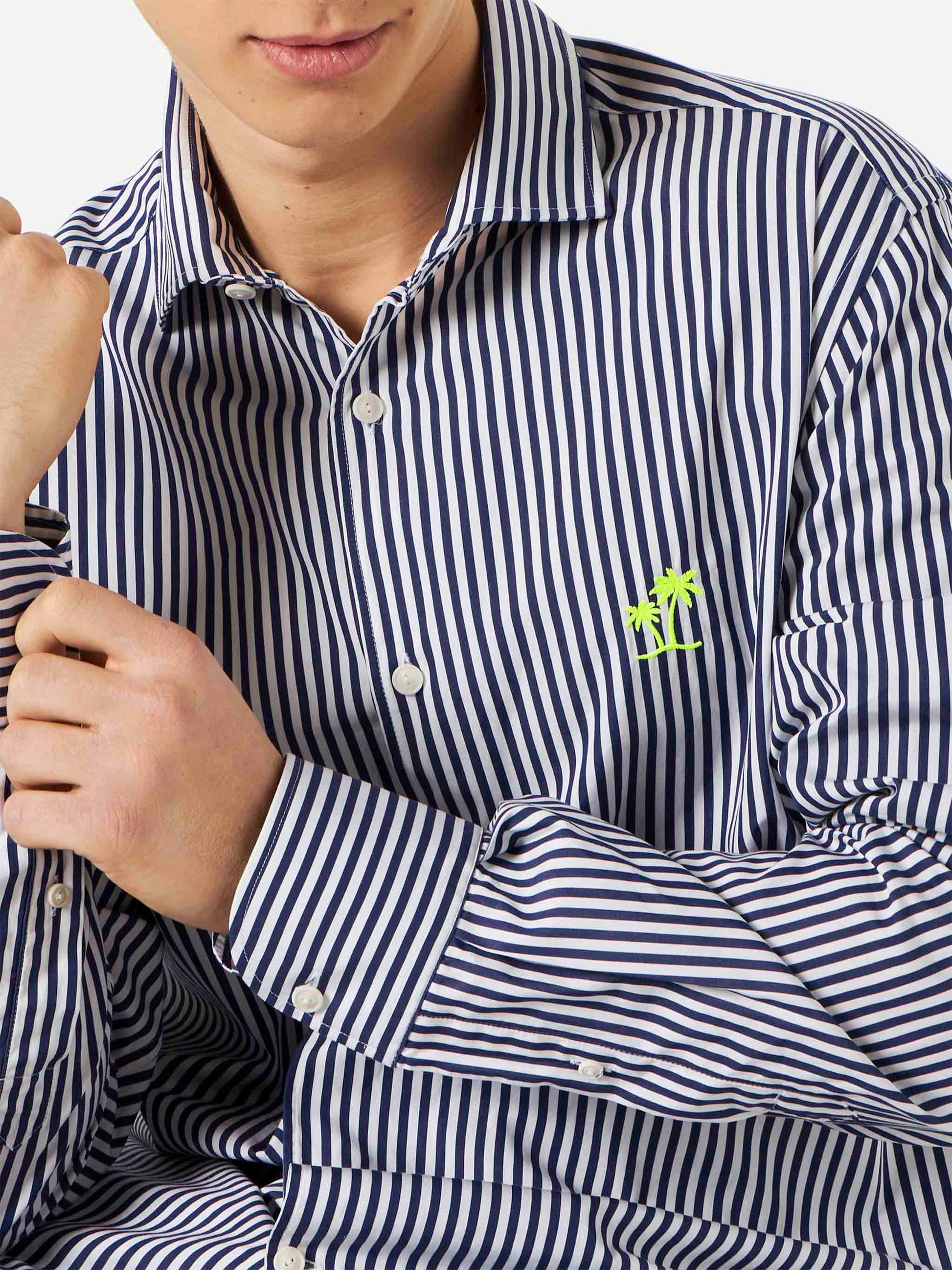 Man striped cotton Pamplona shirt - MC2 Saint Barth