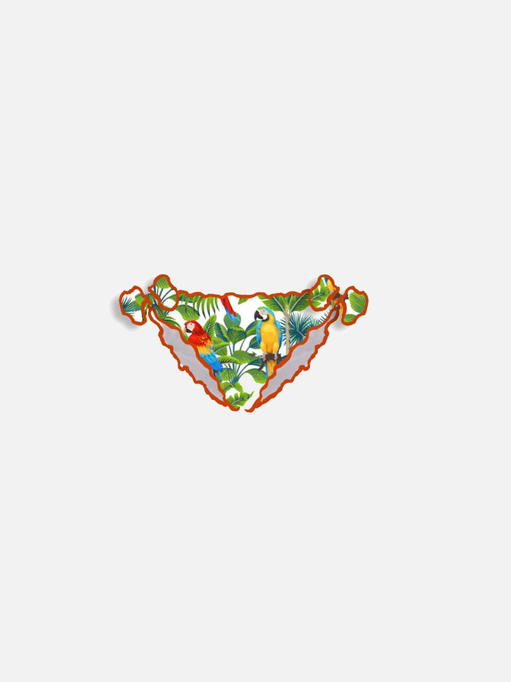 Girl swim briefs with tropical print - MC2 Saint Barth