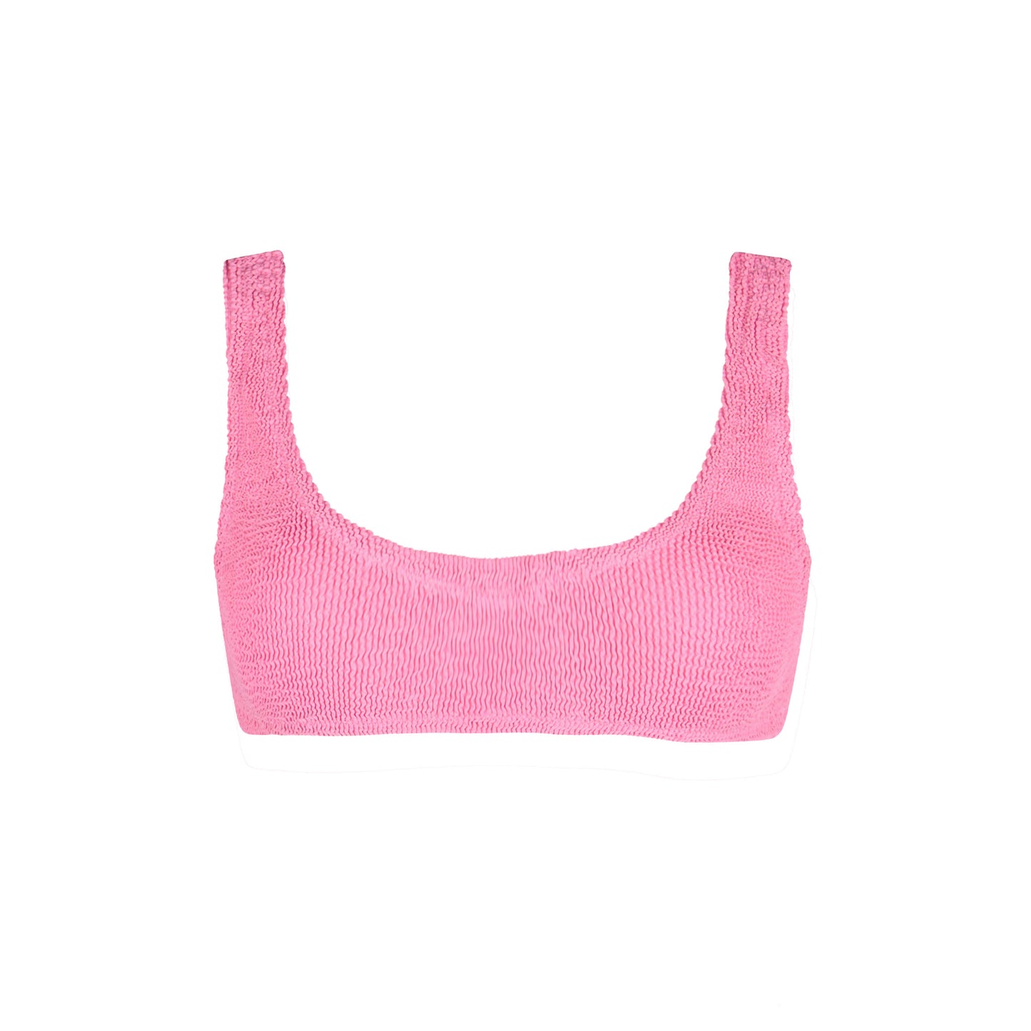 Naima – Klassisches Bralette-Oberteil in Crinkle-Rosa