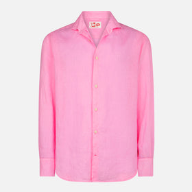 Man pink linen Pamplona shirt - MC2 Saint Barth
