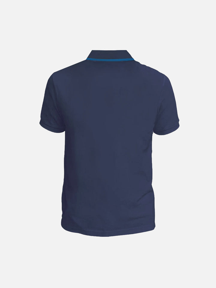 Boy blue cotton piquet polo shirt - MC2 Saint Barth