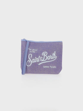 Pochette Aline in lurex lilla