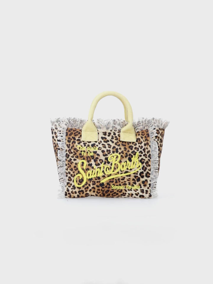 Animalier cotton canvas Colette handbag