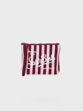 Pochette Aline in spugna con motivo a righe