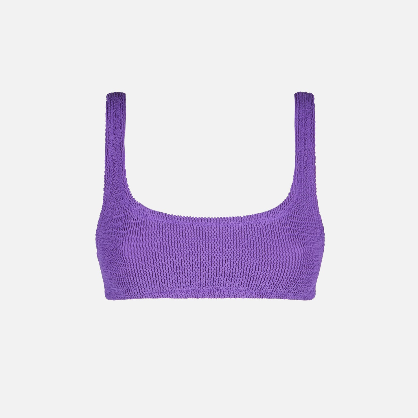Damen Crinkle-Bralette-Badeanzug in Lila 