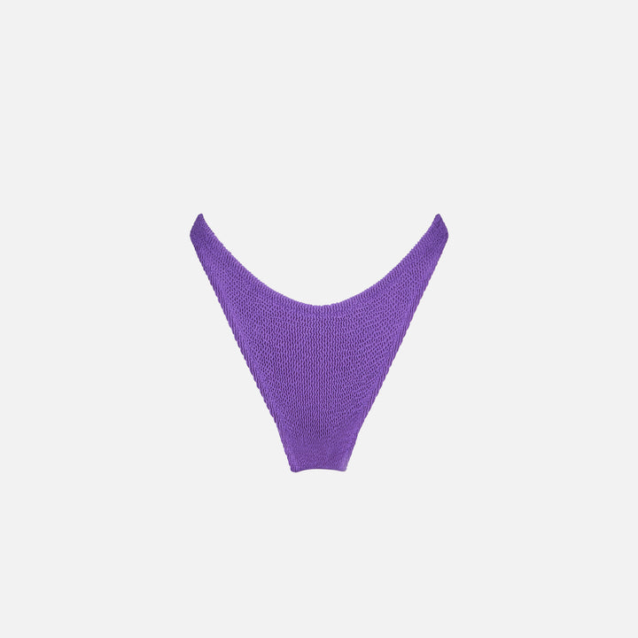 Bikini da donna a bralette viola crinkle