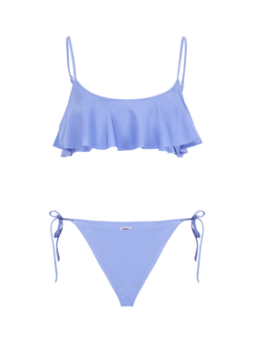 Woman lilac bralette bikini with volant - MC2 Saint Barth