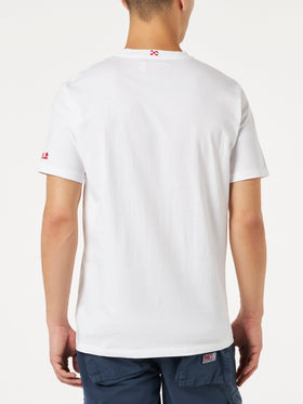 Herren-T-Shirt mit St. Barth Habituè-Stickerei