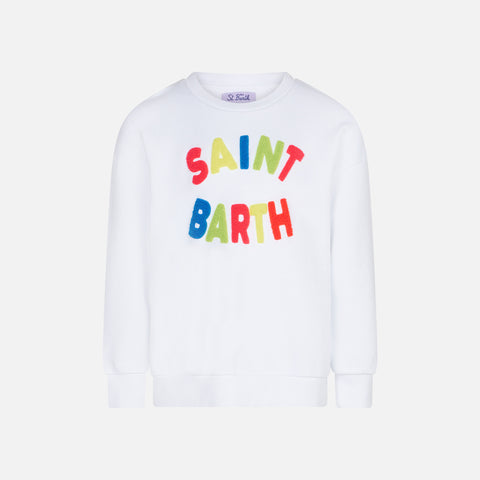 Girl sweatshirt with multicolor St. Barth terry patch - MC2 Saint Barth